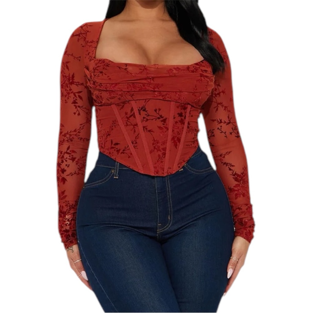 Mesh Corset Top
